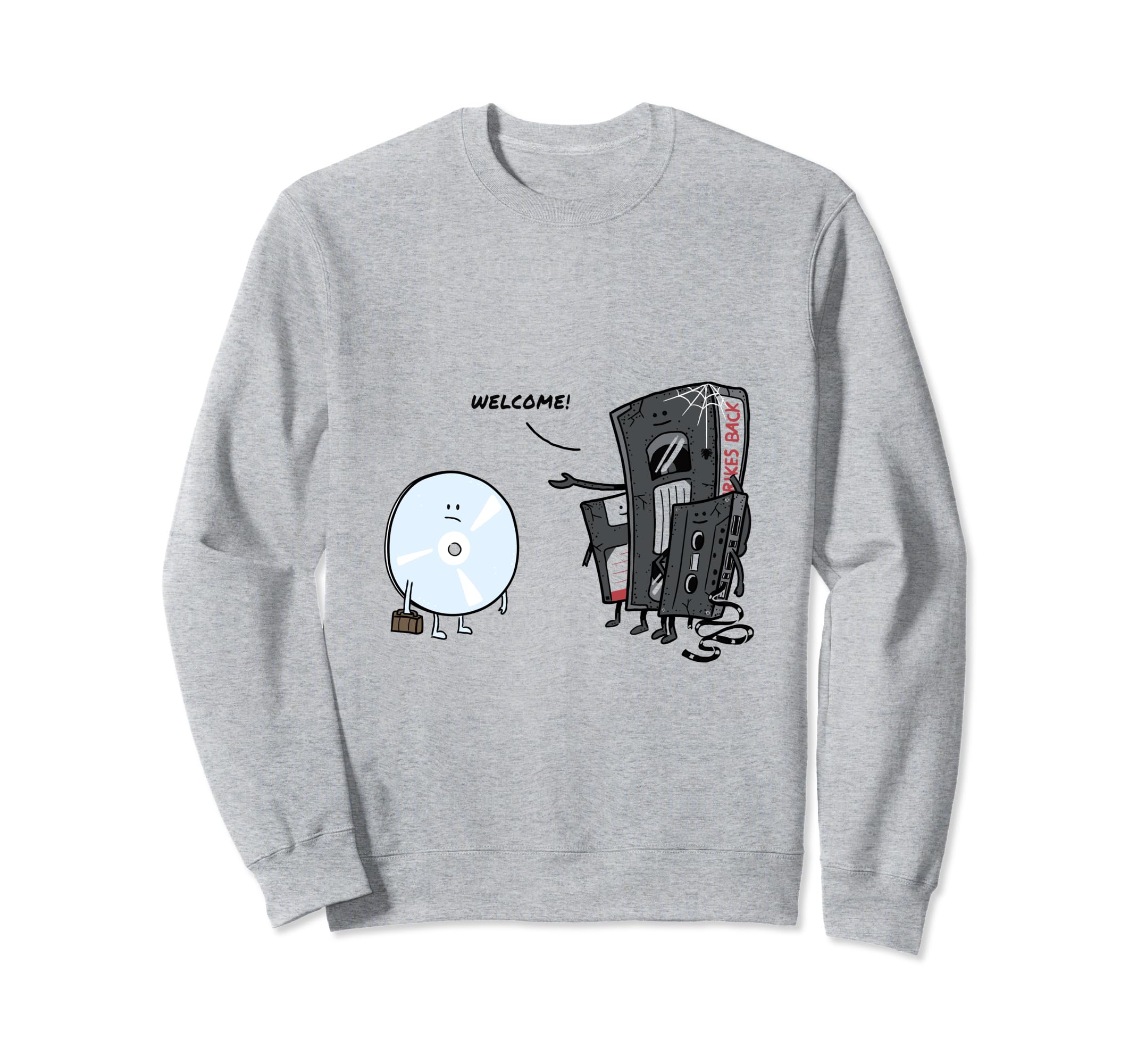 Cd Vhs Cassette Tape Sweatshirt - Aesthetic Graphic Unisex - T-Shirt, Sweatshirt, Hoodie