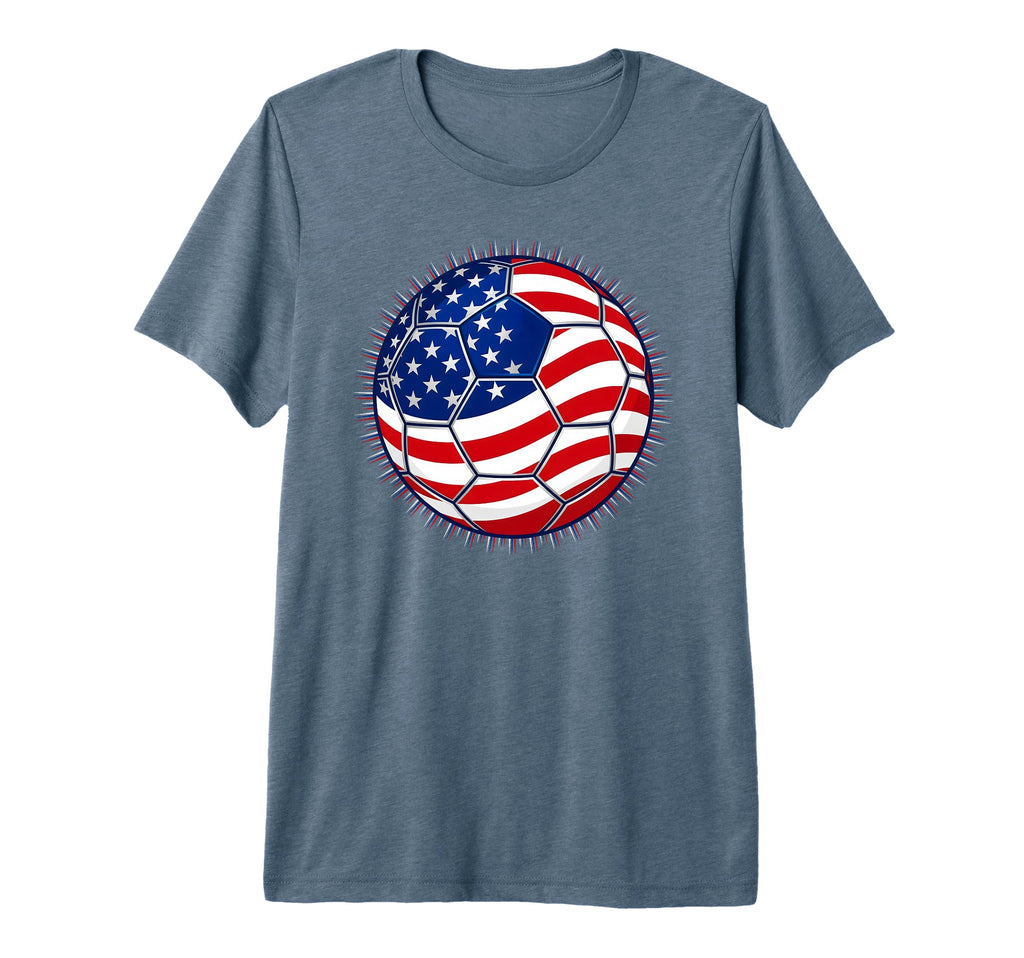 American Flag Soccer Ball Patriotic T-Shirt - Custom Art Print for Adults - T-Shirt, Sweatshirt, Hoodie