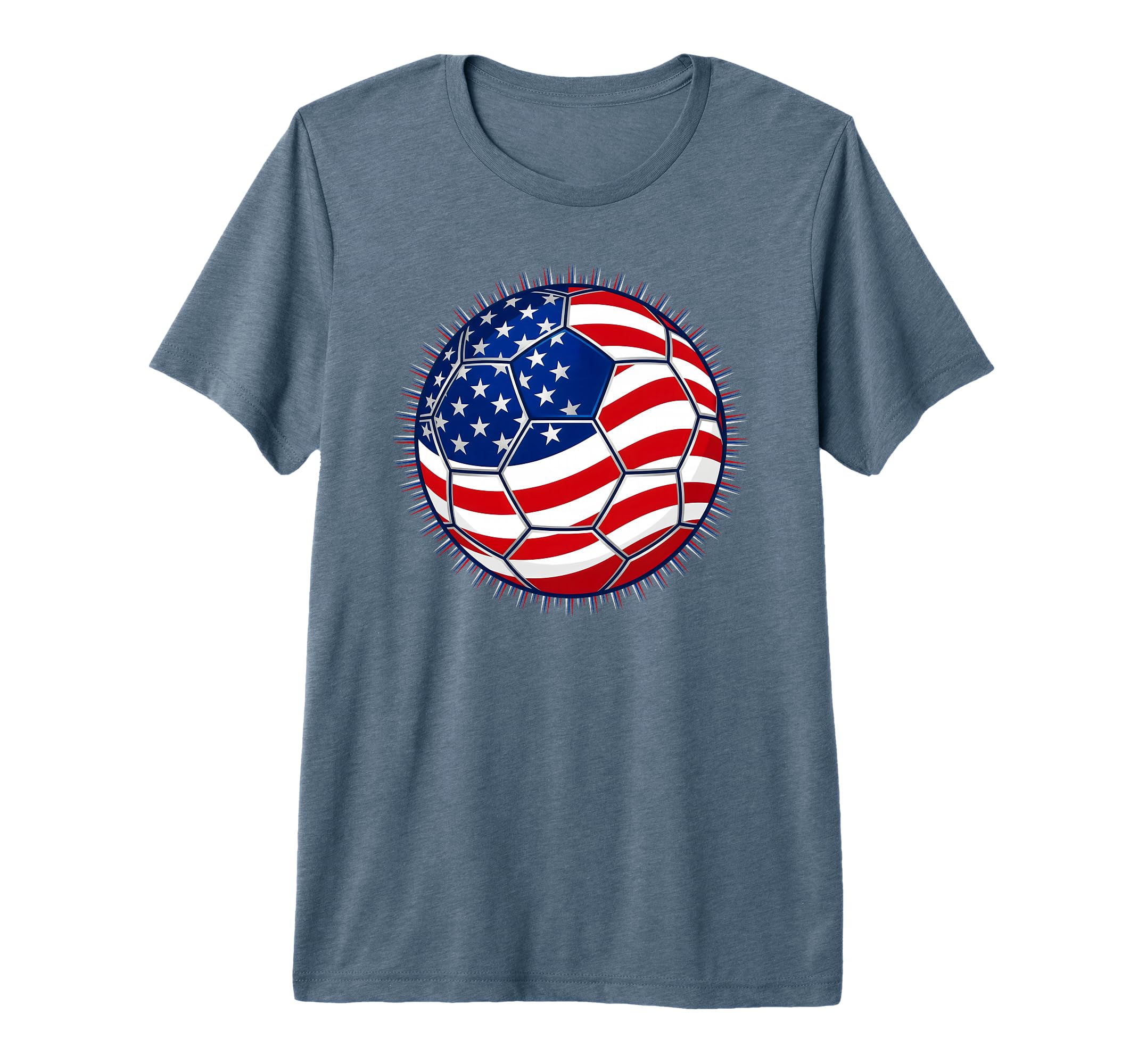 American Flag Soccer Ball Patriotic T-Shirt - Custom Art Print for Adults - T-Shirt, Sweatshirt, Hoodie