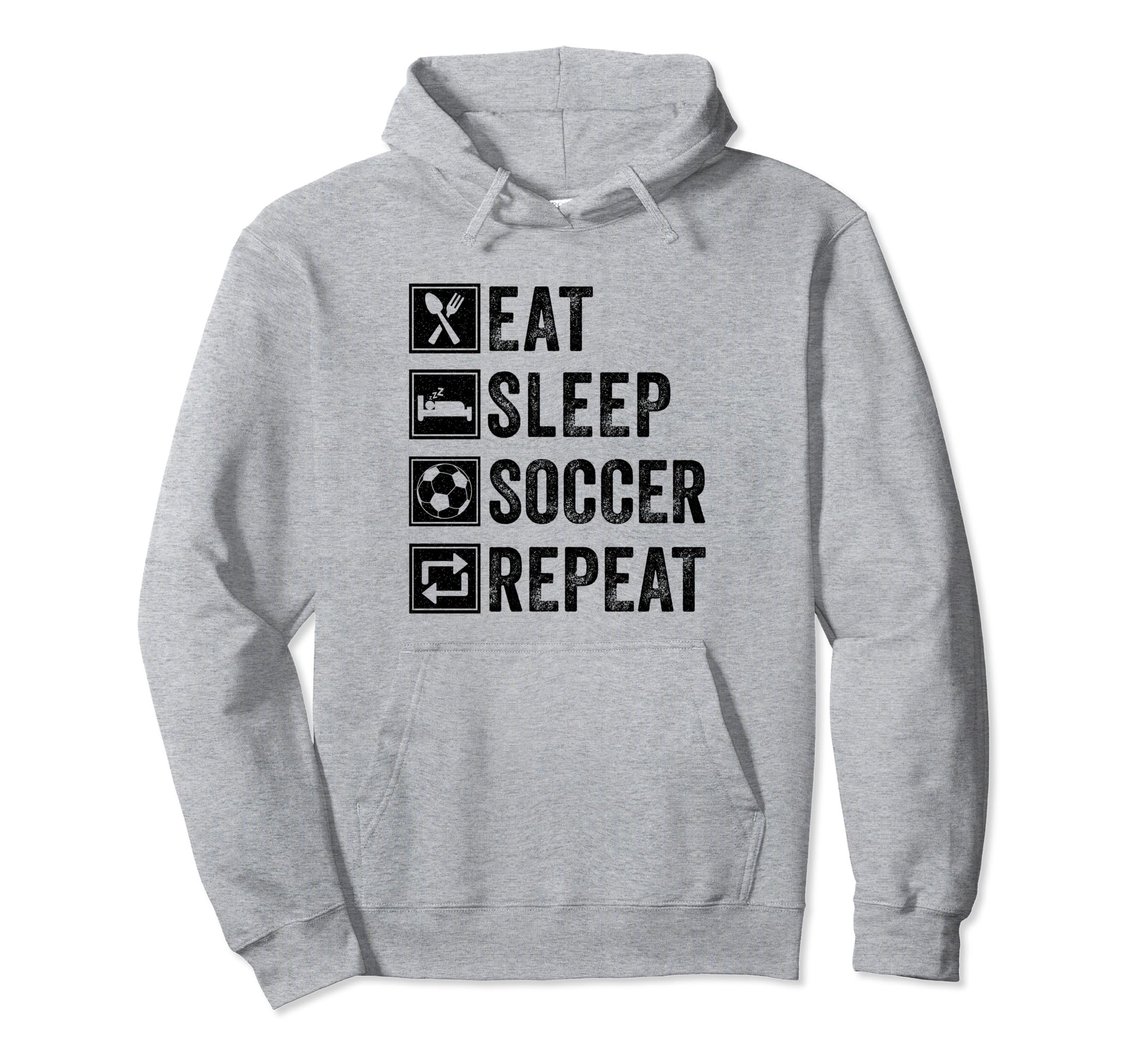 Eat Sleep Soccer Repeat Gifts Soccer Hoodie - Aesthetic Graphic Unisex - T-Shirt, Sweatshirt, Hoodie