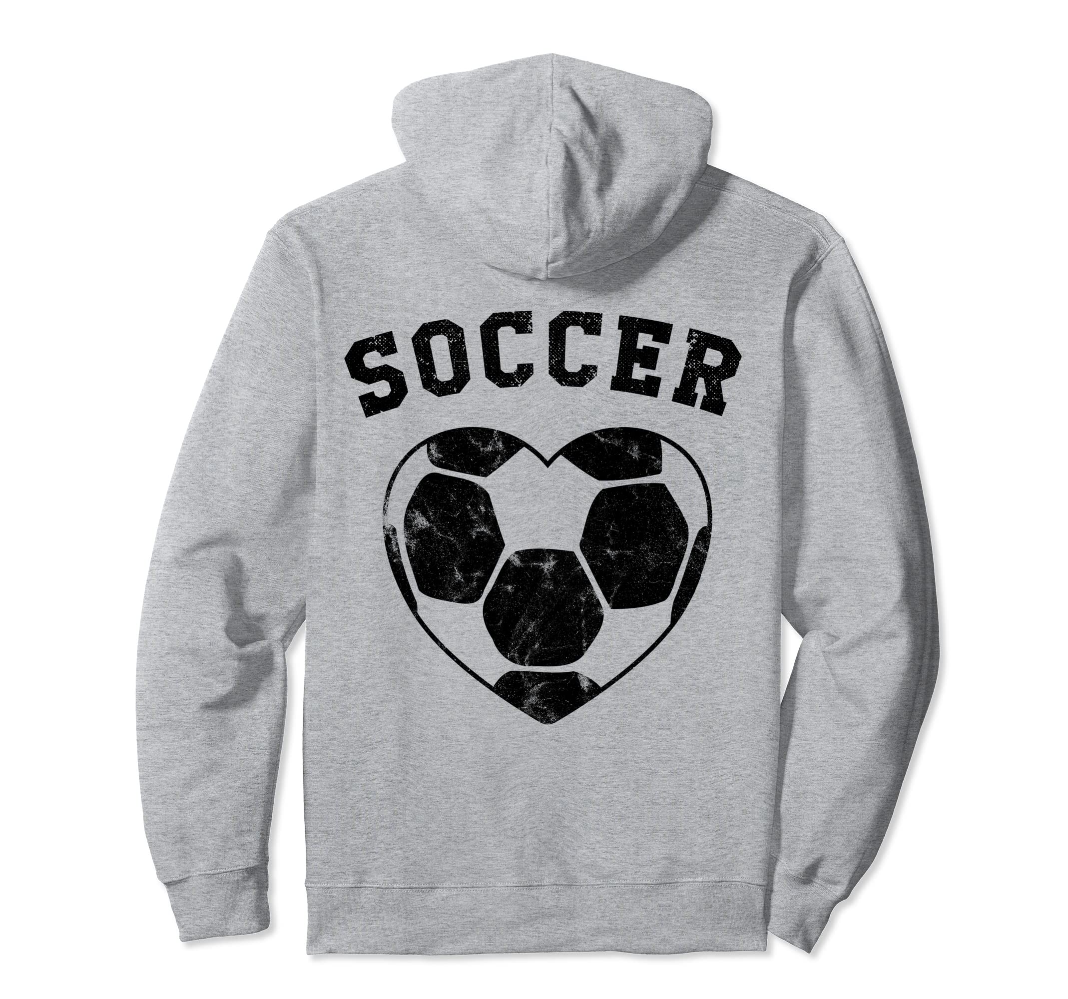 Love Soccer Soccer Ball Heart Mom Hoodie - Streetwear Style for Adults - T-Shirt, Sweatshirt, Hoodie