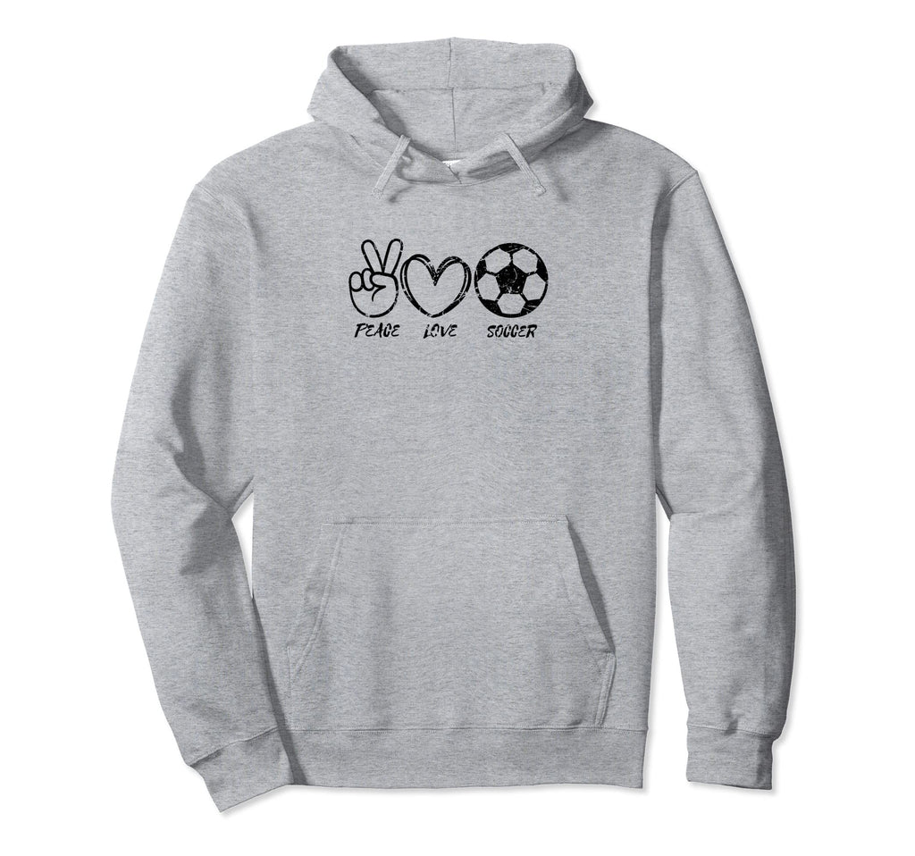 Hippe Peace Love Soccer Symbol Peace Hoodie - Unique Graphic for Adults - T-Shirt, Sweatshirt, Hoodie