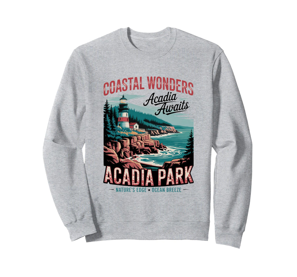 Coastal Cliffs Acadia National Park Sweatshirt - Streetwear Style Unisex - T-Shirt, Sweatshirt, Hoodie