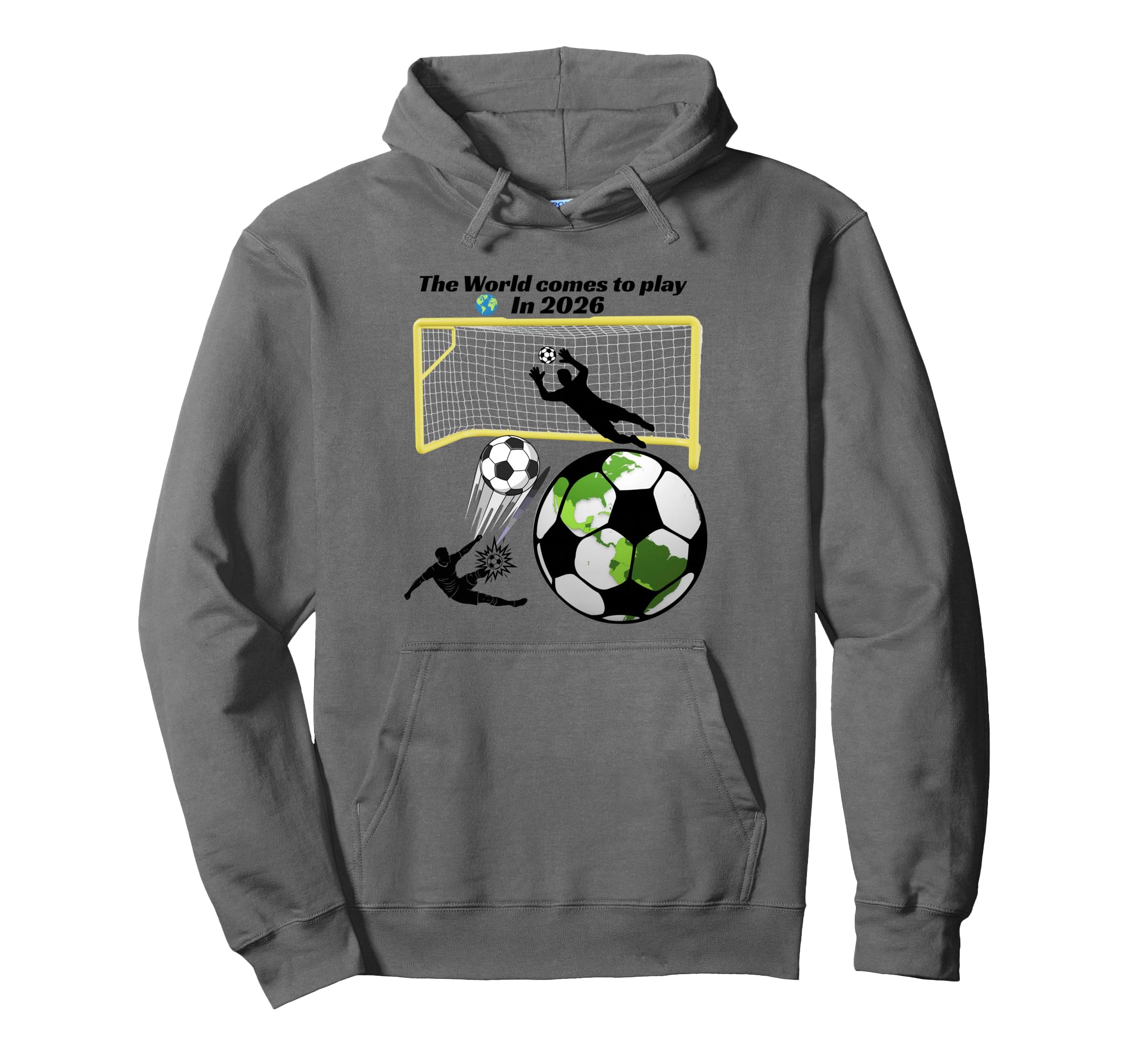 Soccer Football Futbol World Comes To Hoodie - Graphic Print for Adults - T-Shirt, Sweatshirt, Hoodie