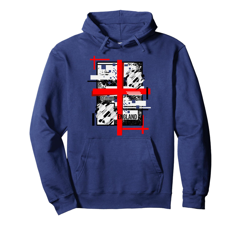 England Flag Football Soccer English Hoodie - Novelty Apparel for Adults - T-Shirt, Sweatshirt, Hoodie