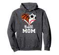 Ball Mom Funny Soccer Football Hoodie - Custom Art Print Men Women - T-Shirt, Sweatshirt, Hoodie