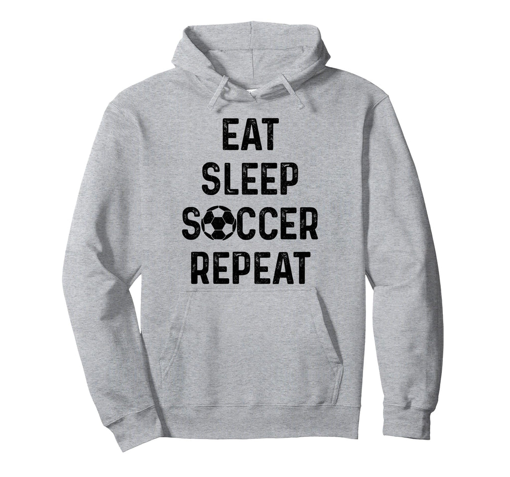 Eat Sleep Soccer Repeat Soccer Player Hoodie - Minimalist Print Men Women - T-Shirt, Sweatshirt, Hoodie