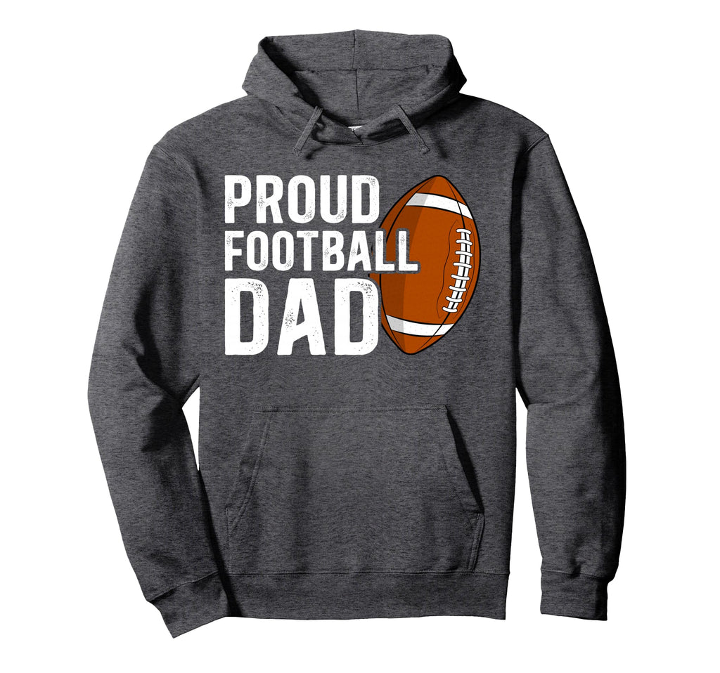 Proud Football Dad Football Player Hoodie - Minimalist Print for Adults - T-Shirt, Sweatshirt, Hoodie