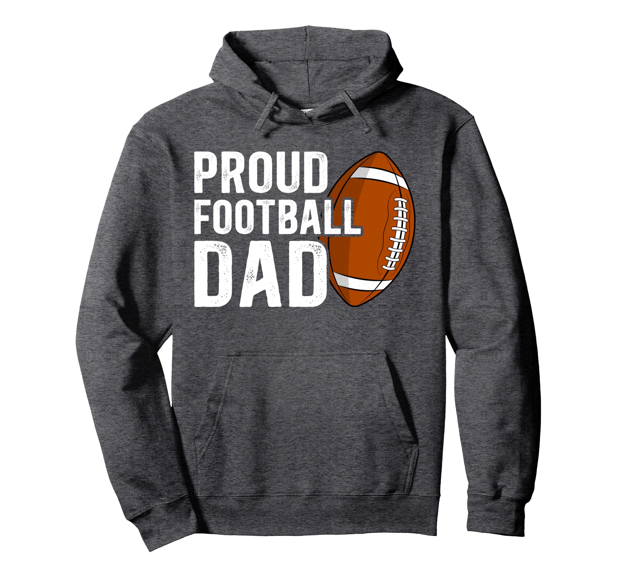 Proud Football Dad Football Player Hoodie - Minimalist Print for Adults - T-Shirt, Sweatshirt, Hoodie