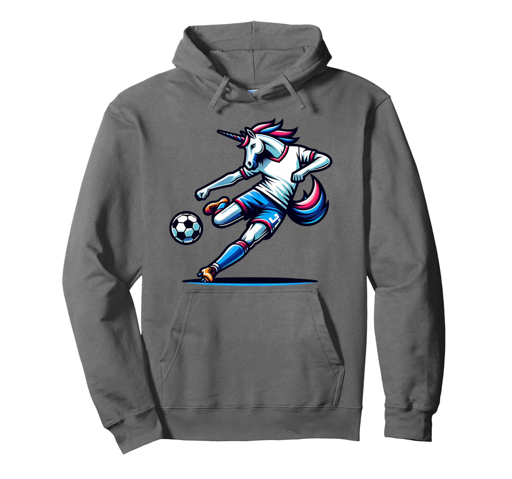 Footballer Unicorn Fans Soccer Team Hoodie - Trendy Graphic Men Women - T-Shirt, Sweatshirt, Hoodie