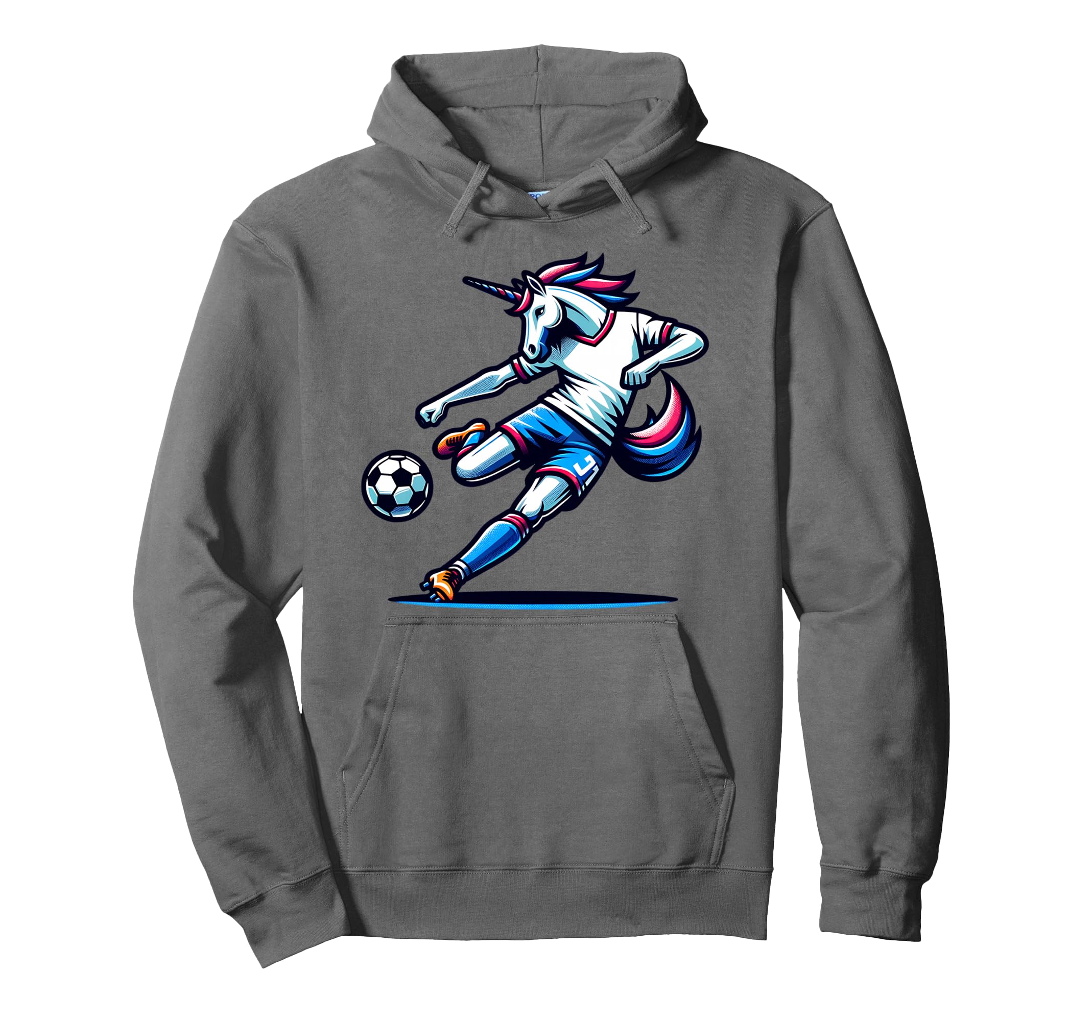 Footballer Unicorn Fans Soccer Team Hoodie - Trendy Graphic Men Women - T-Shirt, Sweatshirt, Hoodie
