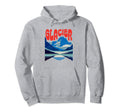 Glacier National Park 80S Hoodie - Minimalist Print Unisex - T-Shirt, Sweatshirt, Hoodie
