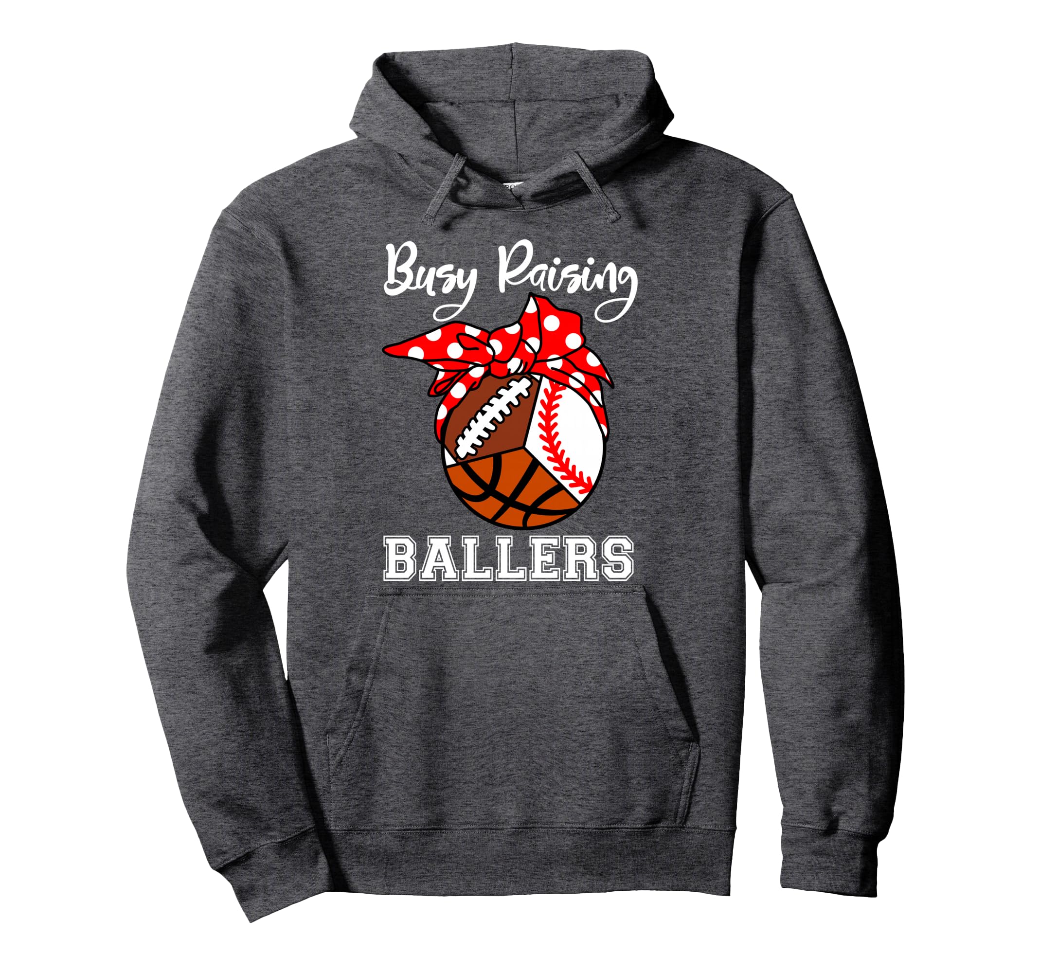 Busy Raising Ballers Funny Baseball Hoodie - Graphic Print for Adults - T-Shirt, Sweatshirt, Hoodie