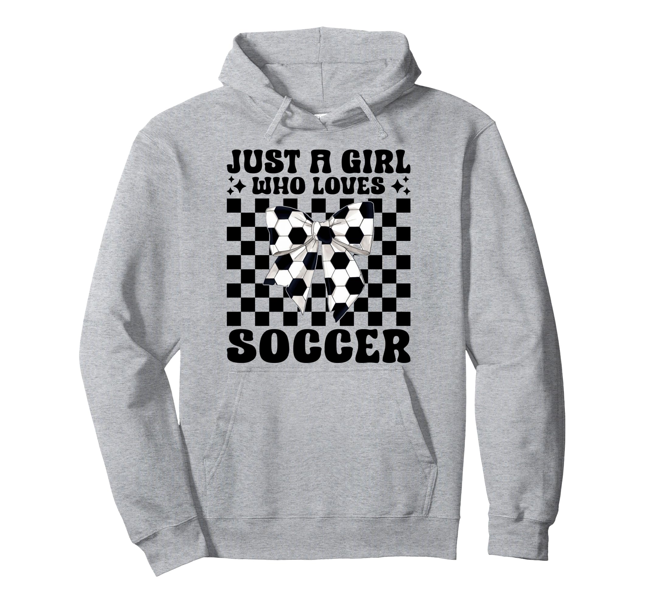Just Who Loves Soccer Coquette Bow Hoodie - Custom Art Print Men Women - T-Shirt, Sweatshirt, Hoodie