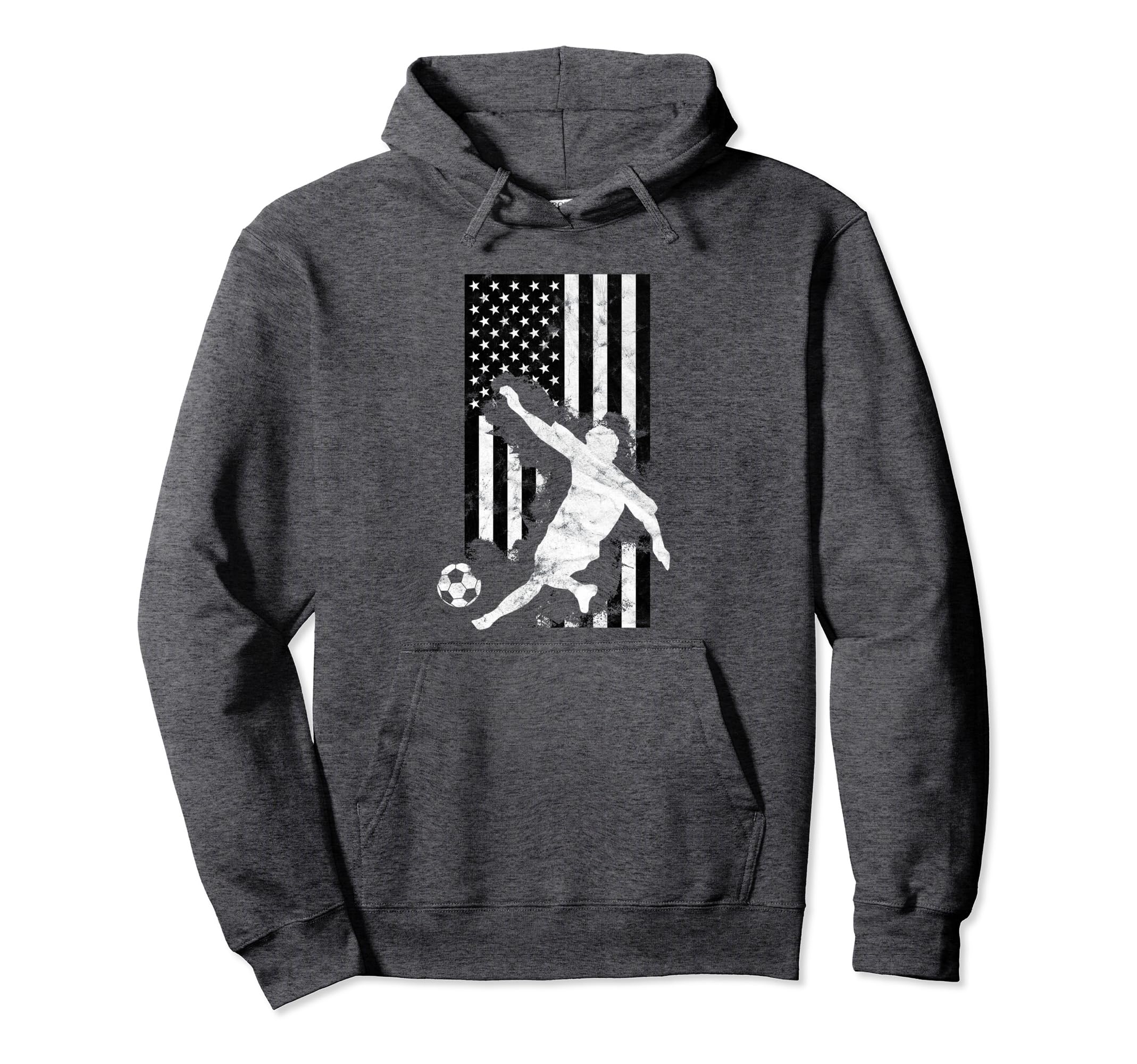 Simple Soccer Player Distressed Hoodie - Fun Novelty Design Unisex - T-Shirt, Sweatshirt, Hoodie