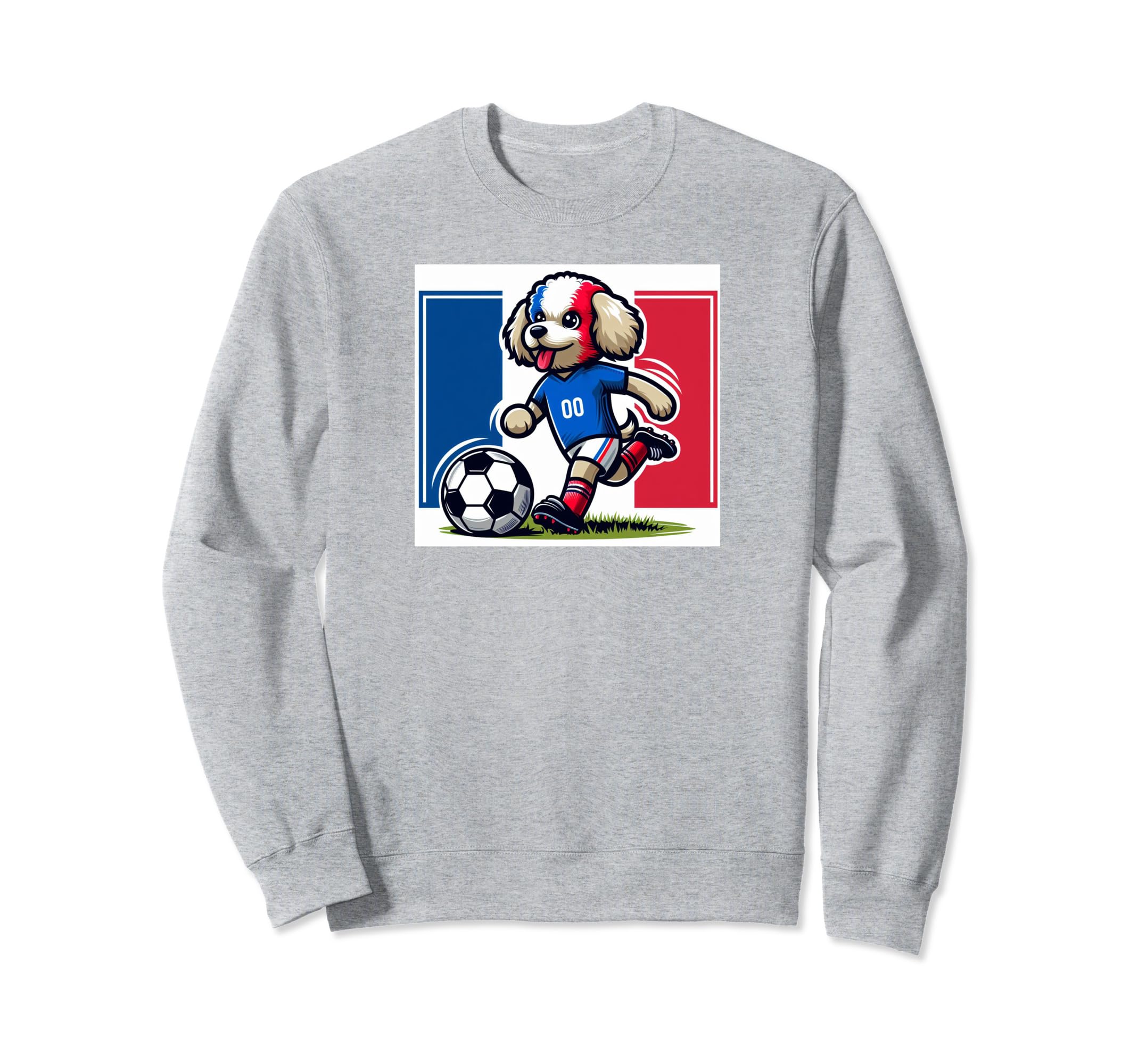 Poodle Loves Soccer Sweatshirt - Aesthetic Graphic for Adults - T-Shirt, Sweatshirt, Hoodie