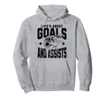 Lifes About Goals And Assists Funny Hoodie - Aesthetic Graphic for Adults - T-Shirt, Sweatshirt, Hoodie
