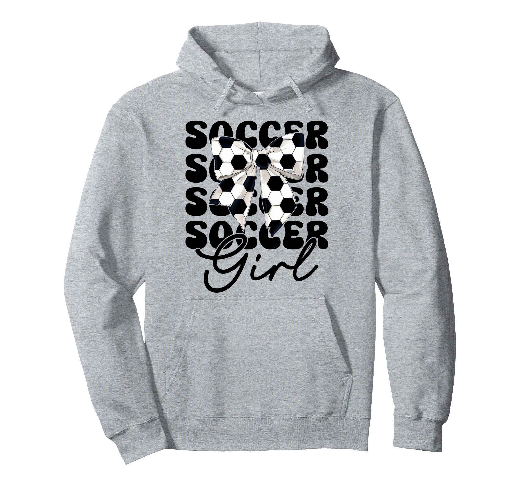 Soccer Coquette Bow Hoodie - Streetwear Style Men Women - T-Shirt, Sweatshirt, Hoodie