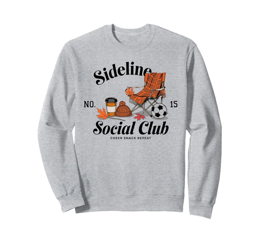 Sideline Social Club Soccer Mom Game Day Sweatshirt - Graphic Print Unisex - T-Shirt, Sweatshirt, Hoodie