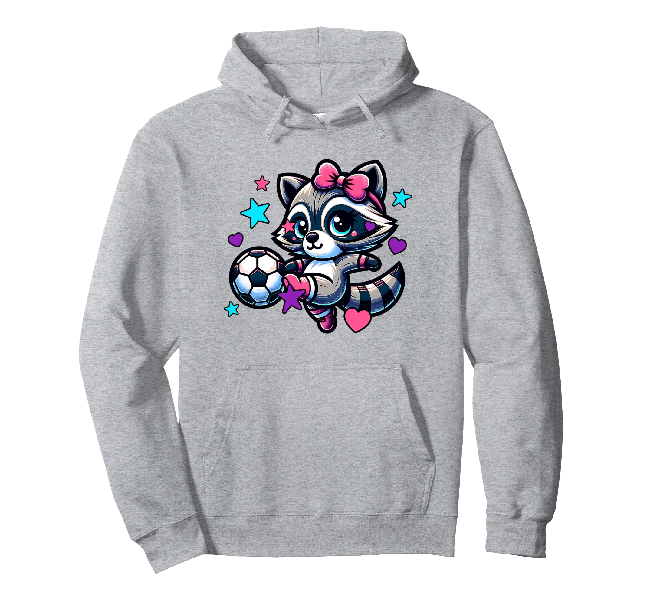 Soccer Raccoon Coquette Bow Trendy And Hoodie - Aesthetic Graphic Unisex - T-Shirt, Sweatshirt, Hoodie