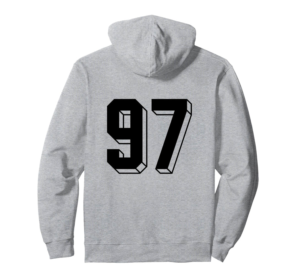 Number 97 Backside 80S 90S Team Jersey Hoodie - Custom Art Print Unisex - T-Shirt, Sweatshirt, Hoodie