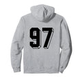 Number 97 Backside 80S 90S Team Jersey Hoodie - Custom Art Print Unisex - T-Shirt, Sweatshirt, Hoodie