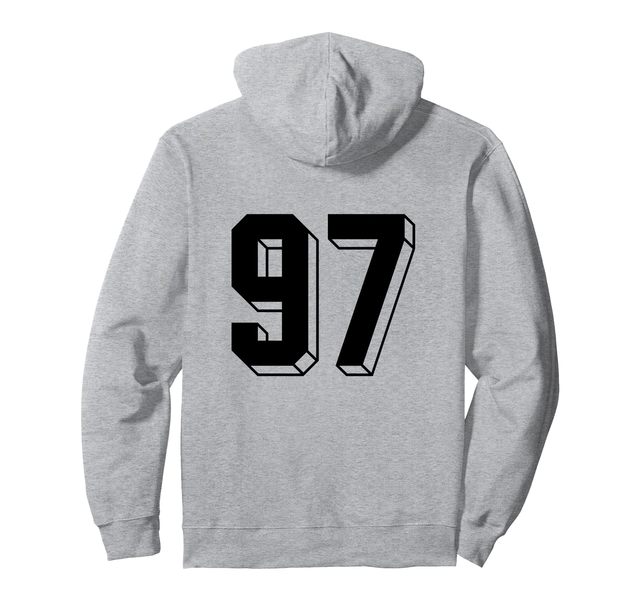 Number 97 Backside 80S 90S Team Jersey Hoodie - Custom Art Print Unisex - T-Shirt, Sweatshirt, Hoodie