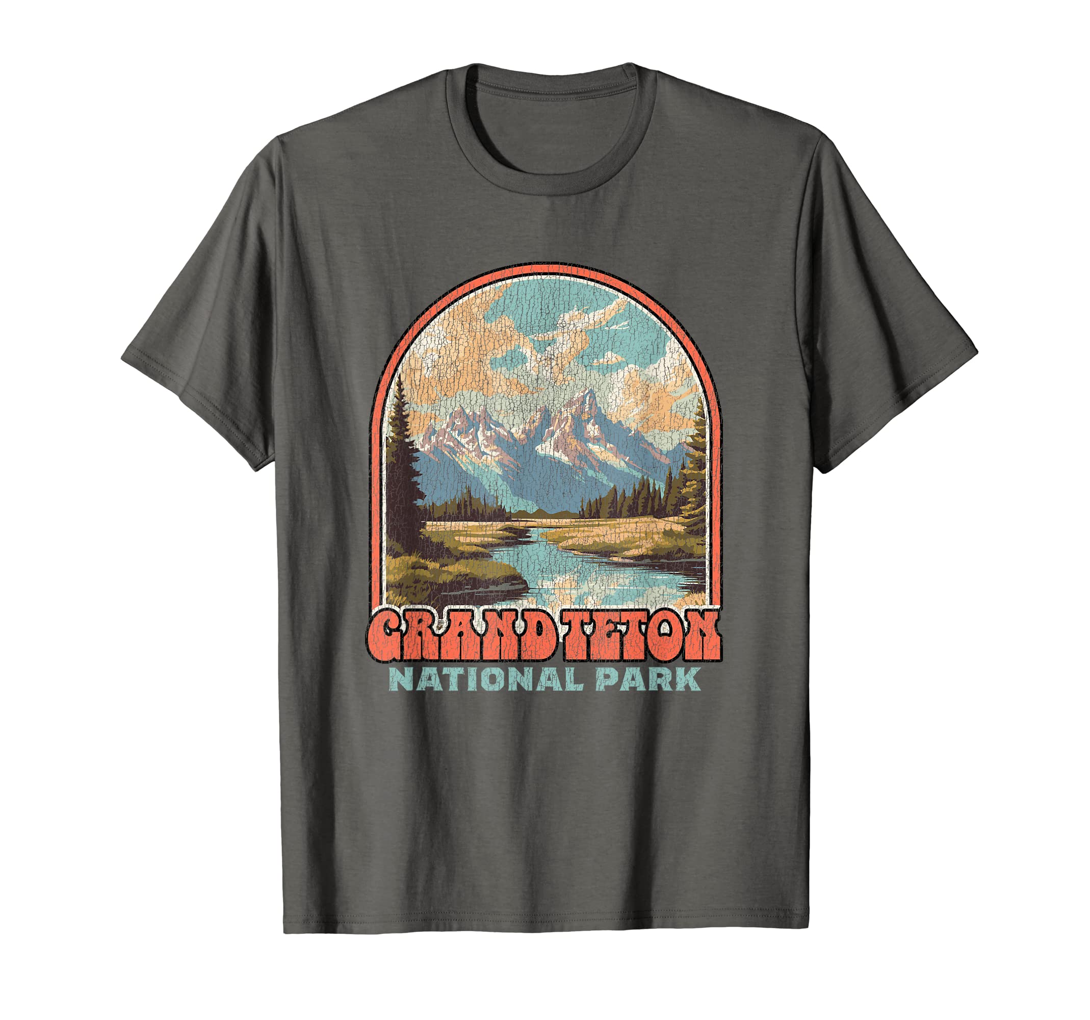 70S Grand Teton National Park Wyoming T-Shirt - Novelty Apparel Unisex - T-Shirt, Sweatshirt, Hoodie