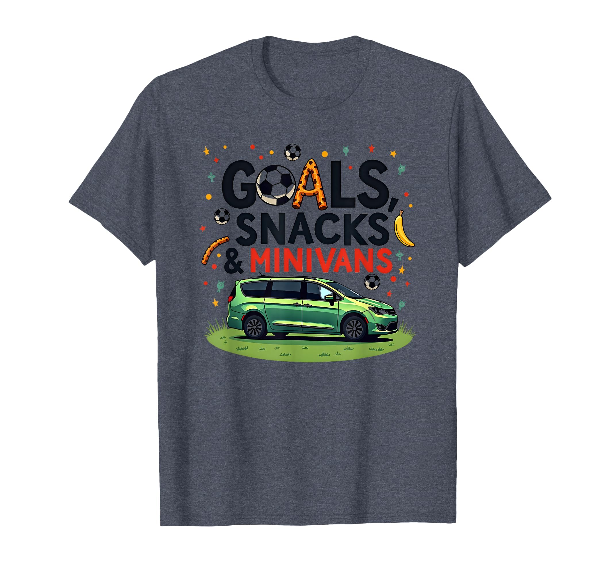 Goals Snacks Minivans Soccer Mom Life T-Shirt - Unique Graphic for Adults - T-Shirt, Sweatshirt, Hoodie