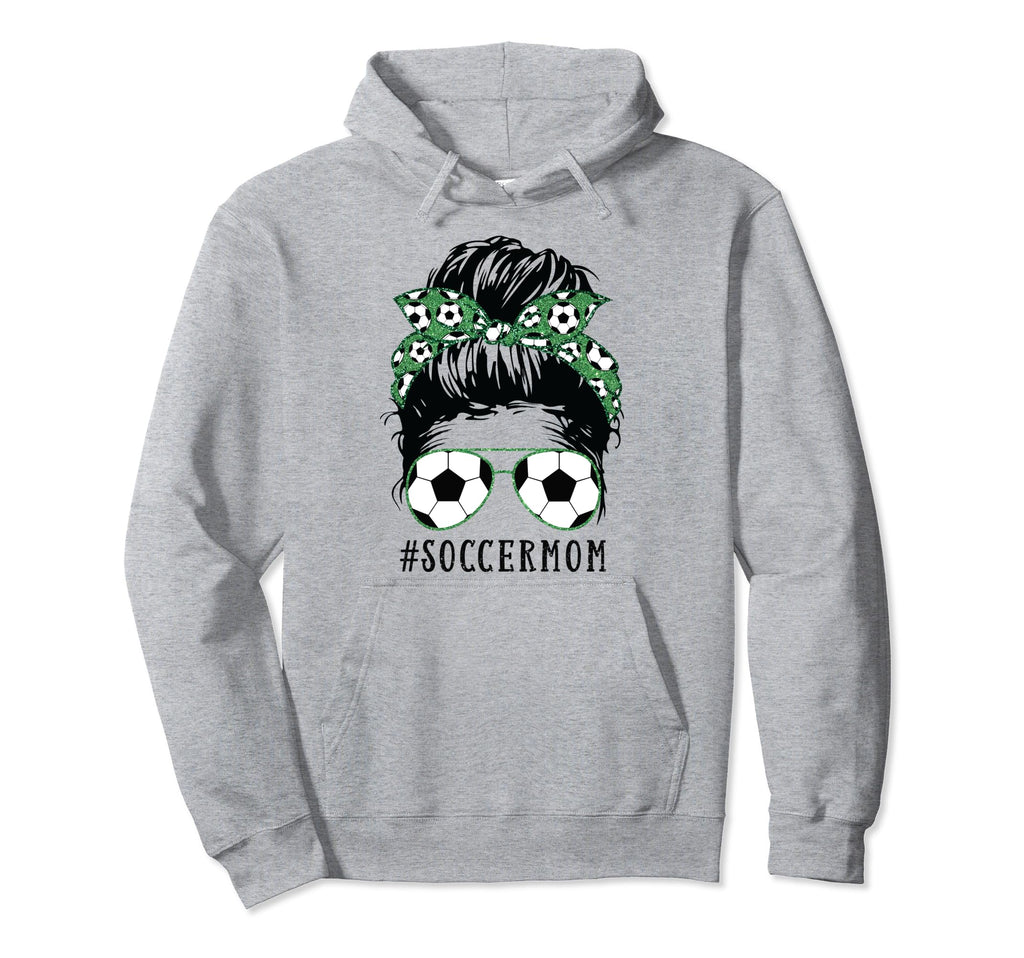 Soccer Mom Messy Bun Sports Momlife Hoodie - Unique Graphic for Adults - T-Shirt, Sweatshirt, Hoodie