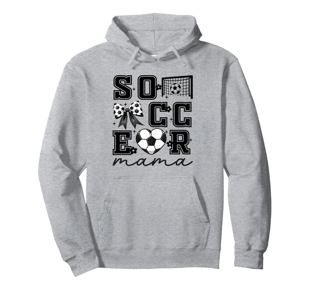 Soccer Mama Coquette Bow Funny Soccer Hoodie - Trendy Graphic for Adults - T-Shirt, Sweatshirt, Hoodie