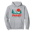 Denali National Park Mountain Trees Sun Hoodie - Trendy Graphic Unisex - T-Shirt, Sweatshirt, Hoodie