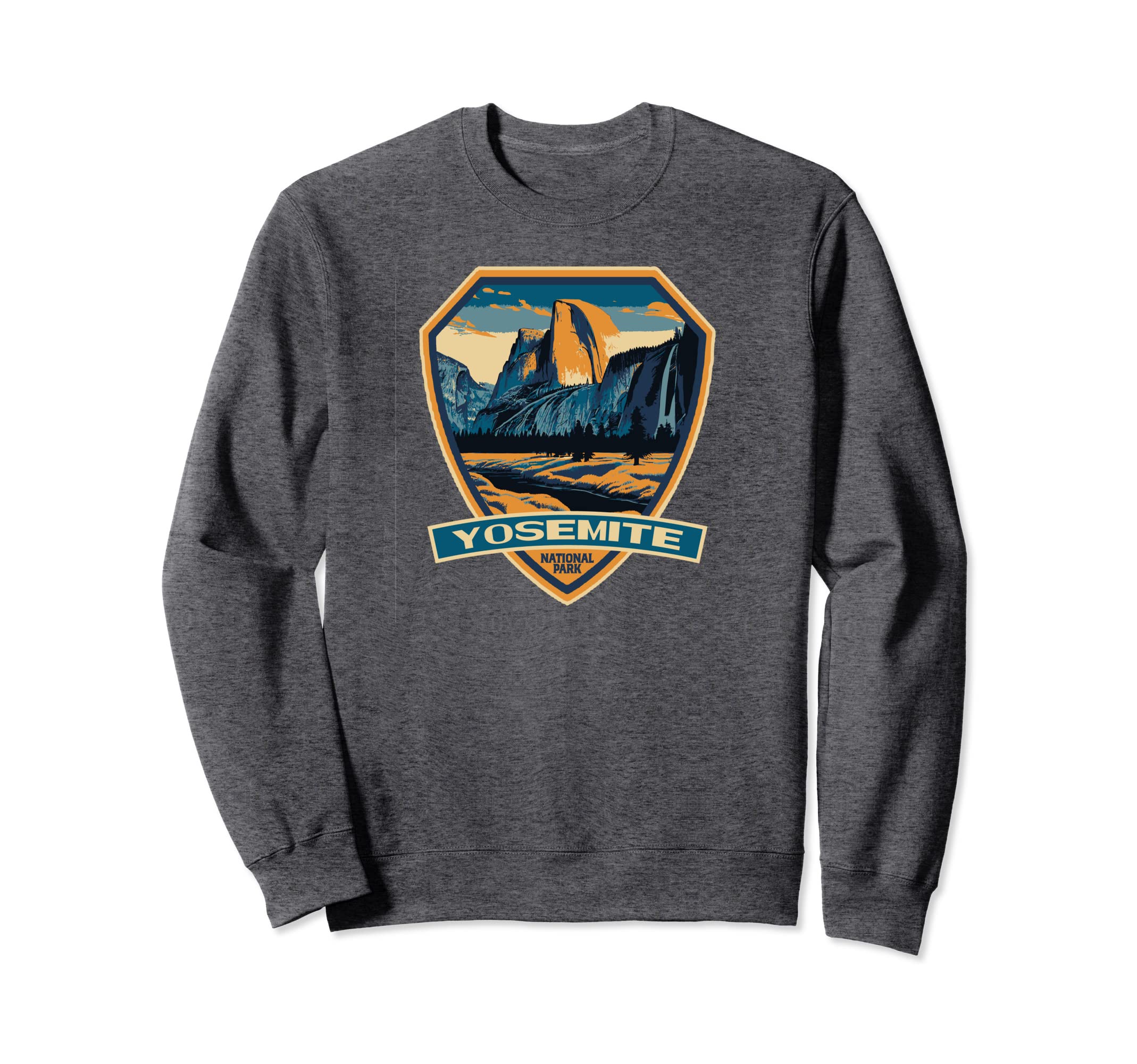 Yosemite National Park Wpa Badge Sweatshirt - Trendy Graphic Unisex - T-Shirt, Sweatshirt, Hoodie