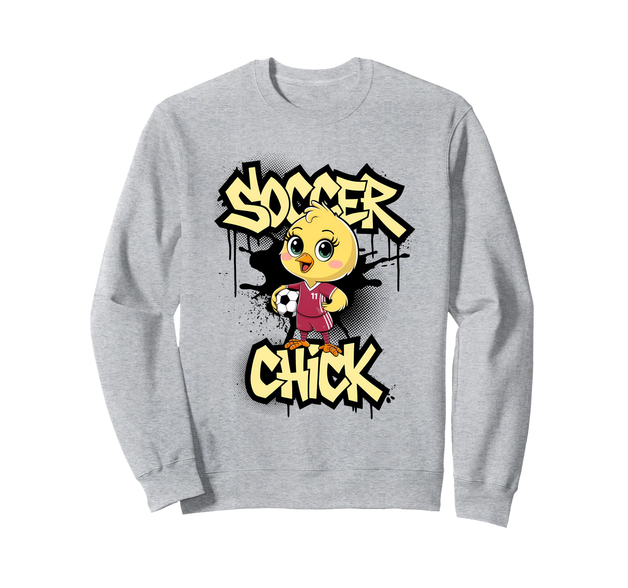 Soccer Chick Soccer Player Soccer Sweatshirt - Aesthetic Graphic for Adults - T-Shirt, Sweatshirt, Hoodie