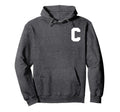 Sports Team Captain Letter C Hoodie - Trendy Graphic for Adults - T-Shirt, Sweatshirt, Hoodie