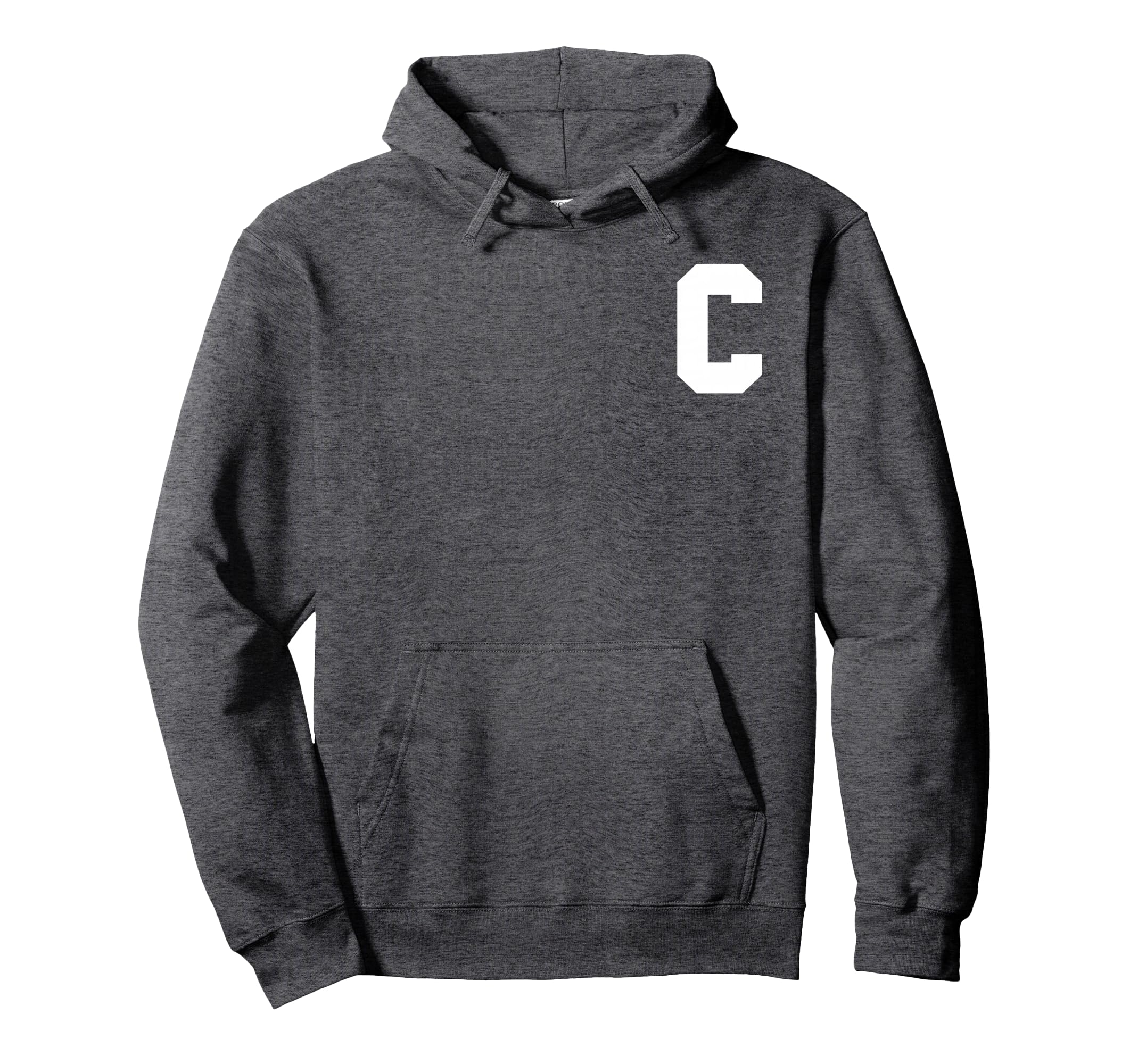 Sports Team Captain Letter C Hoodie - Trendy Graphic for Adults - T-Shirt, Sweatshirt, Hoodie