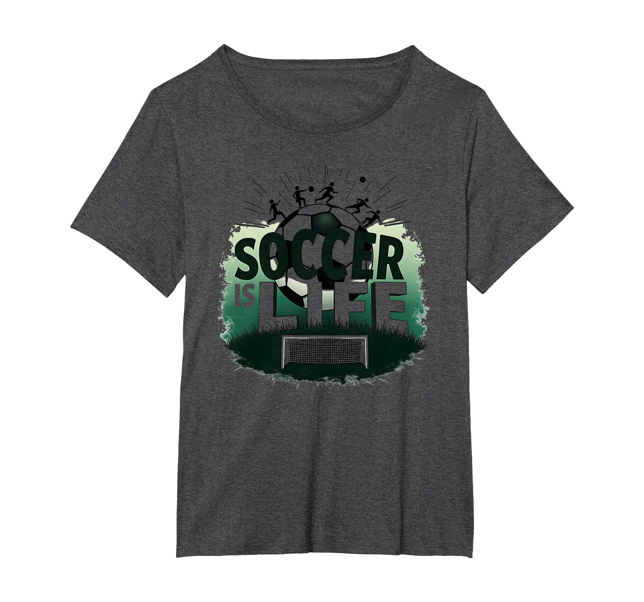 Soccer Is Life Inspiring Football Fan T-Shirt - Custom Art Print Unisex - T-Shirt, Sweatshirt, Hoodie