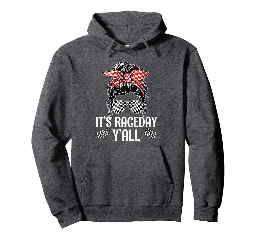 Its Race Day Yall Checkered Flag Hoodie - Custom Art Print for Adults - T-Shirt, Sweatshirt, Hoodie