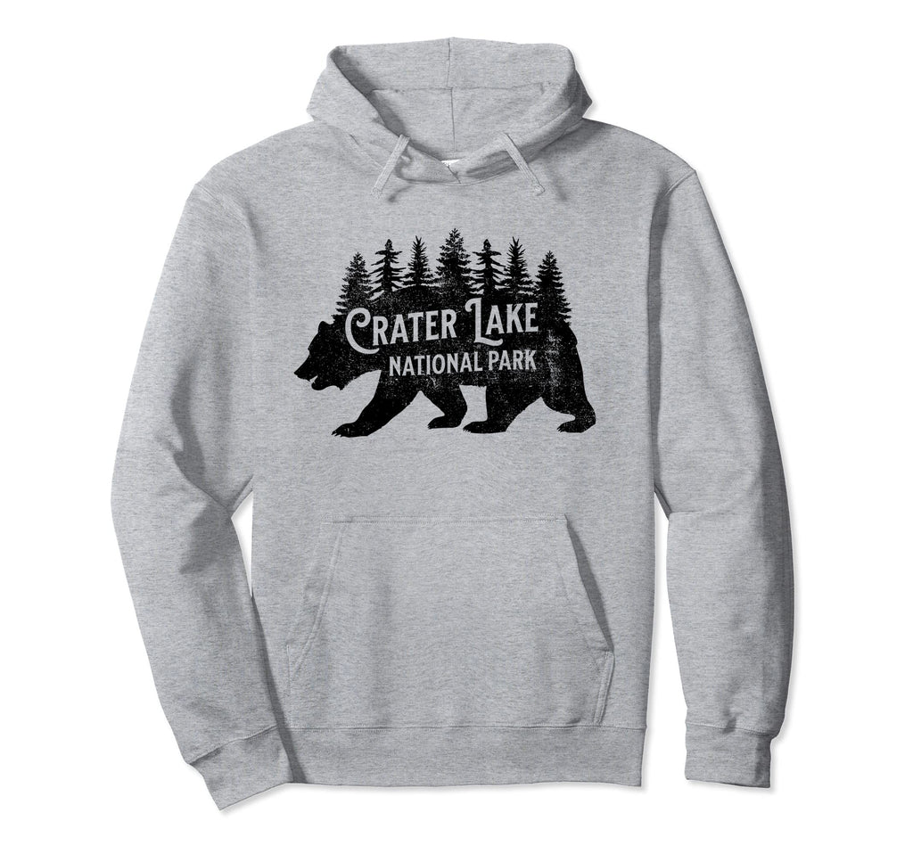 Crater Lake Oregon Nature Bear Hiking Hoodie - Trendy Graphic for Adults - T-Shirt, Sweatshirt, Hoodie