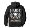 Ride Choke People Biker Wings Skull Hoodie - Aesthetic Graphic for Adults - T-Shirt, Sweatshirt, Hoodie