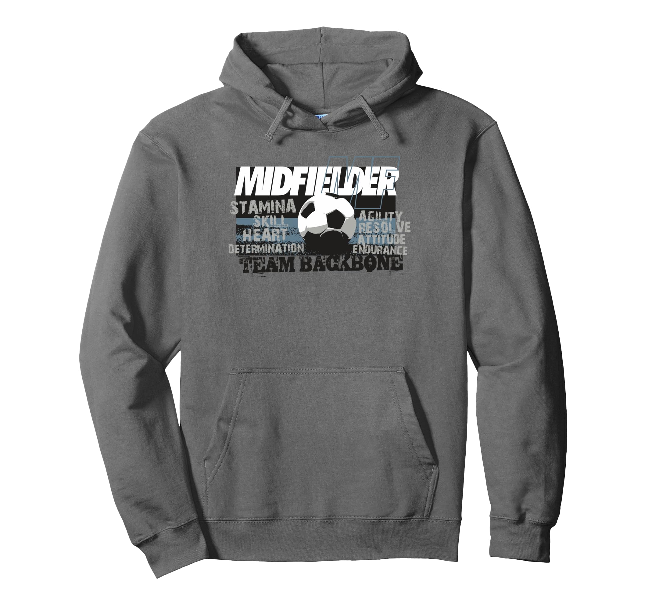 Soccer Midfielder Team Backbone Hoodie - Graphic Print Unisex - T-Shirt, Sweatshirt, Hoodie