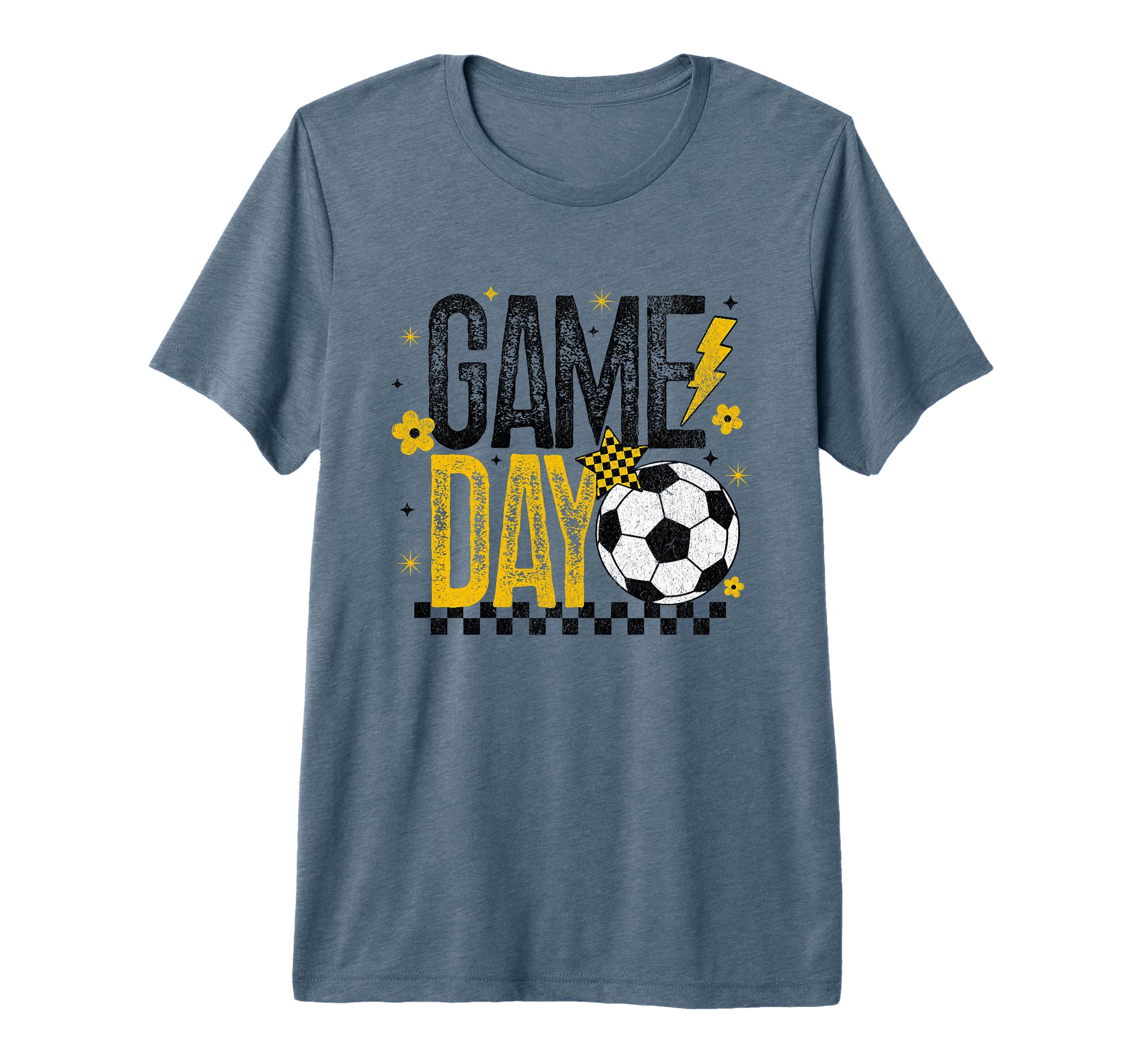 Game Day Soccer Season Black Yellow Gold T-Shirt - Streetwear Style Unisex - T-Shirt, Sweatshirt, Hoodie