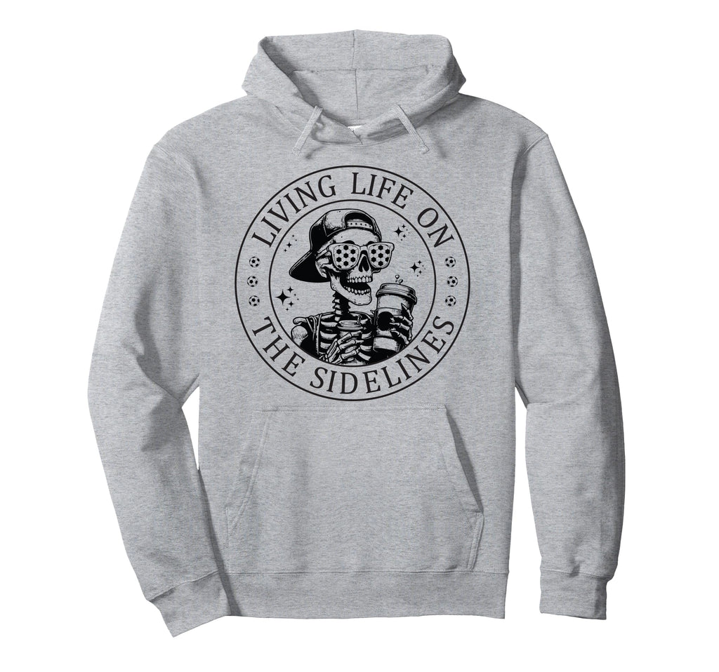 Skeleton Soccer Mom Coffee Living Life Hoodie - Novelty Apparel for Adults - T-Shirt, Sweatshirt, Hoodie