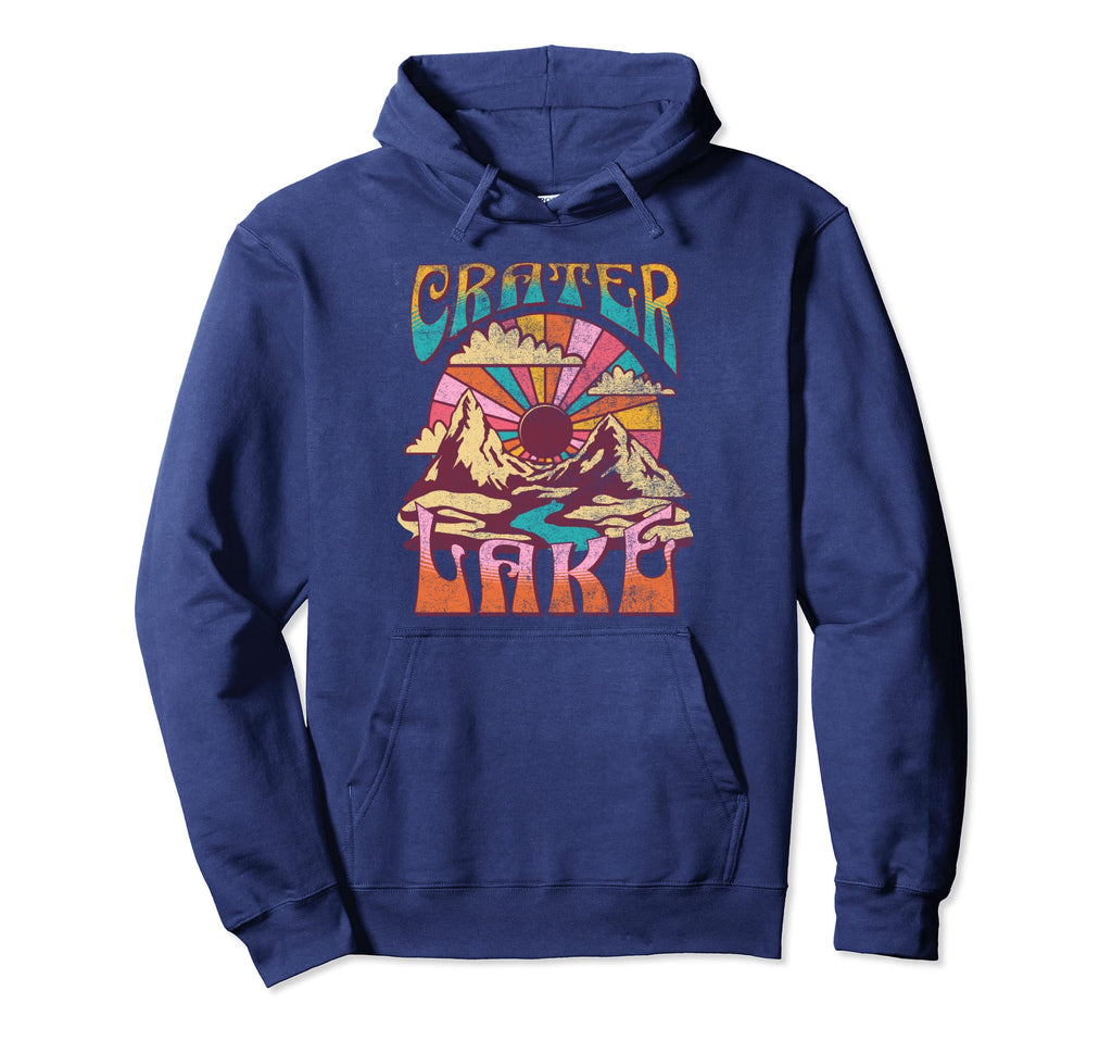 Crater Lake Oregon Nature Hiking Hoodie - Fun Novelty Design for Adults - T-Shirt, Sweatshirt, Hoodie