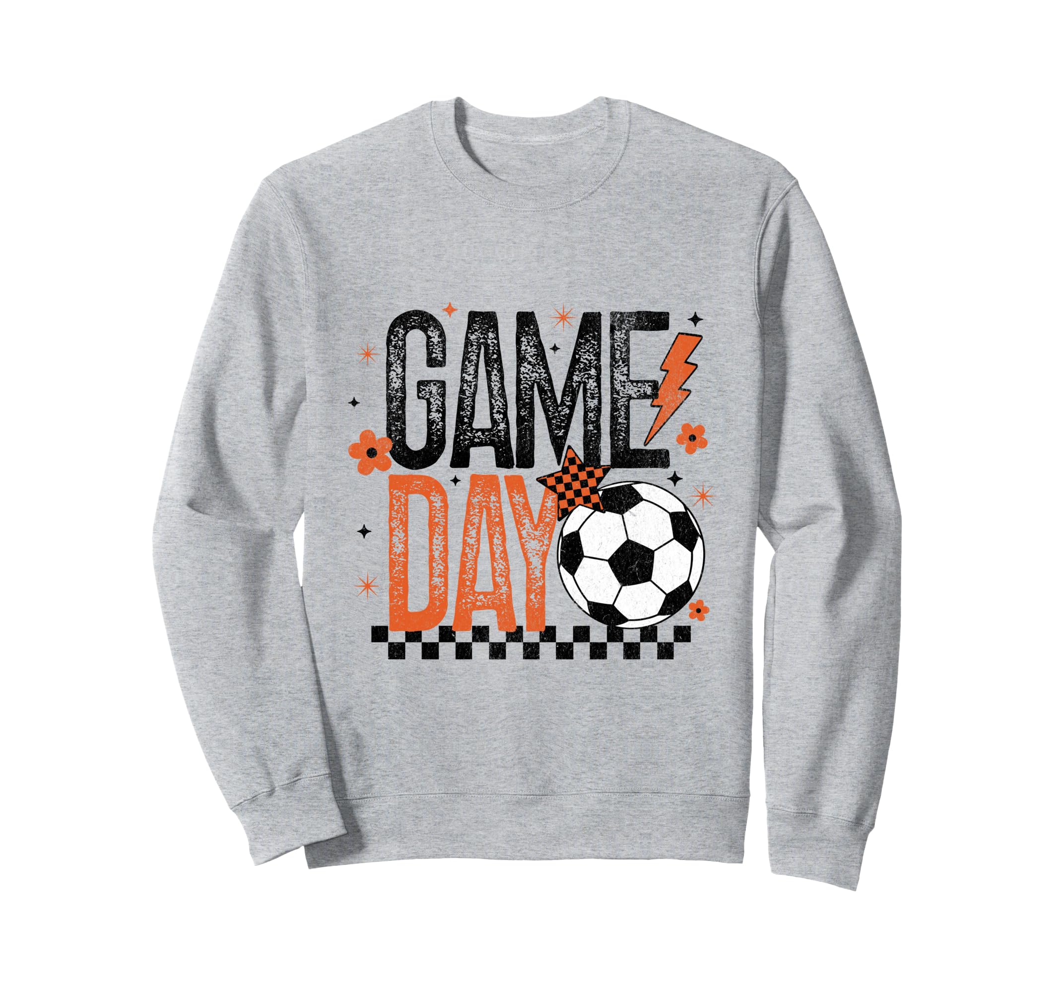 Game Day Soccer Season Checkered Sweatshirt - Casual Everyday Wear Unisex - T-Shirt, Sweatshirt, Hoodie