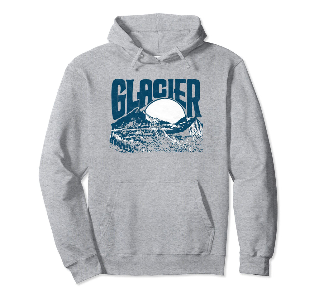 Glacier National Park Distressed Hoodie - Casual Everyday Wear for Adults - T-Shirt, Sweatshirt, Hoodie