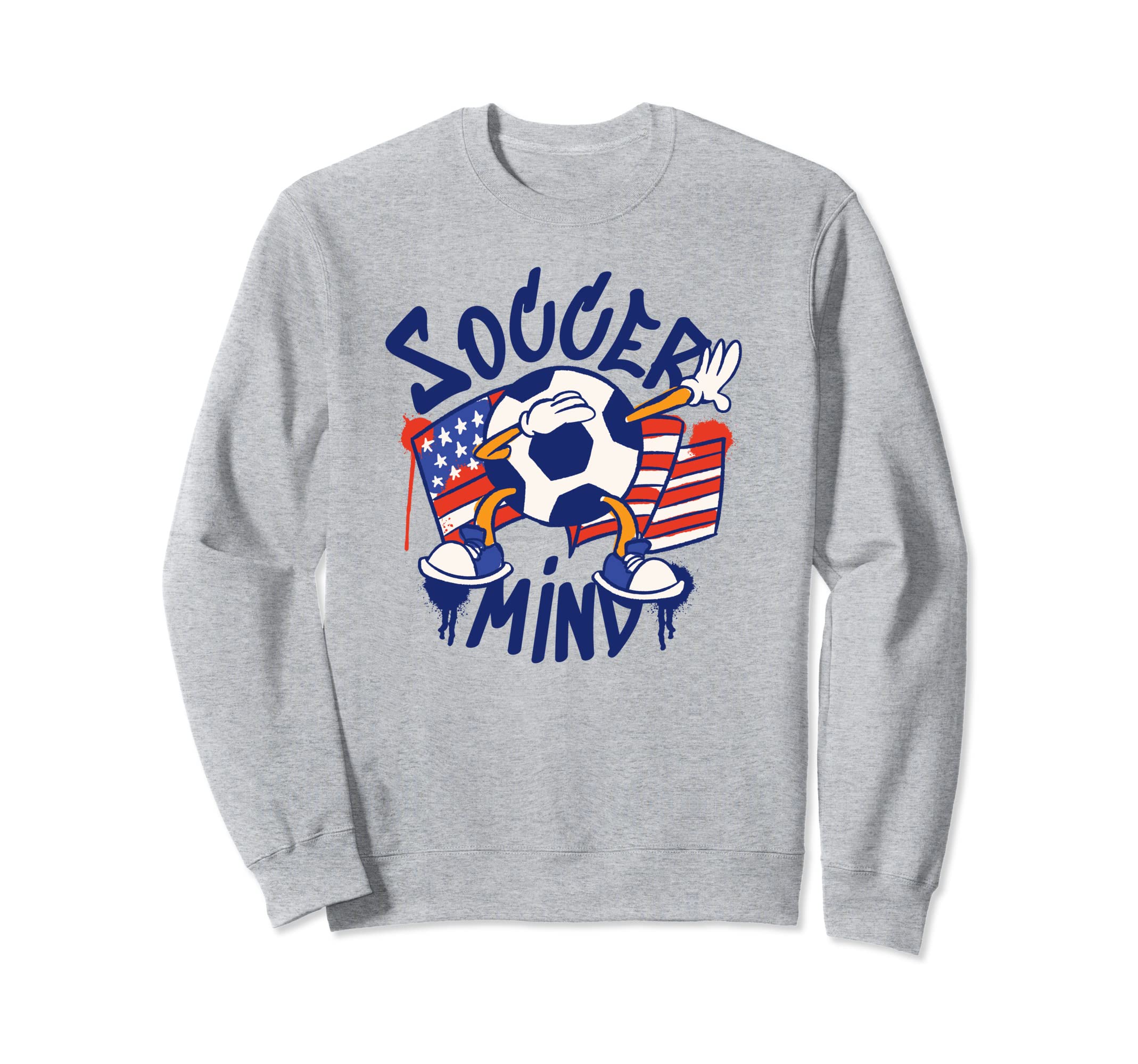 Soccer Mind Patriotic Us Flag Sports Sweatshirt - Minimalist Print Unisex - T-Shirt, Sweatshirt, Hoodie