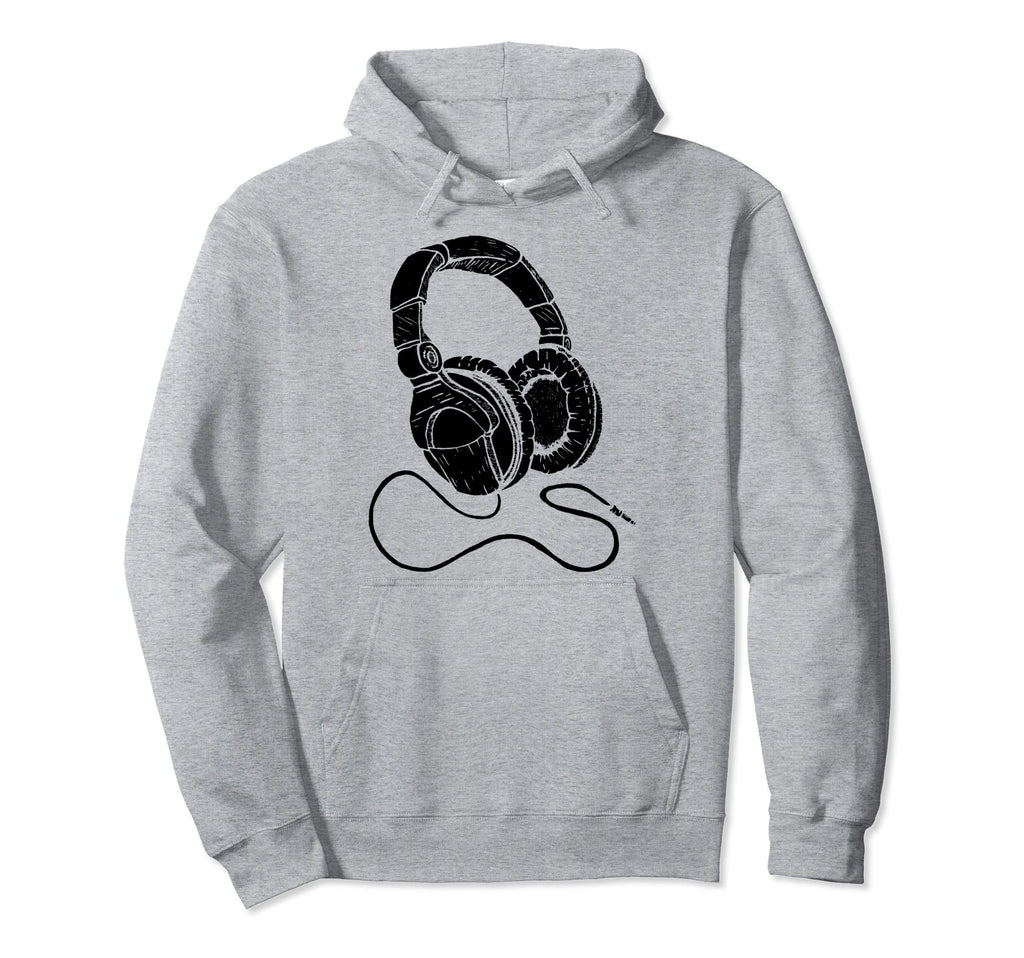 Hip Hop Over Ear Headphones Old School Rap Hoodie - Trendy Graphic Unisex - T-Shirt, Sweatshirt, Hoodie