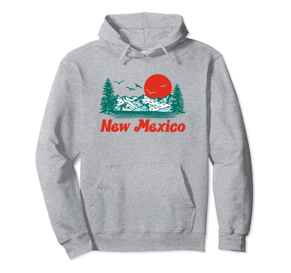 New Mexico Mountain Trees Sun Scene Hoodie - Fun Novelty Design for Adults - T-Shirt, Sweatshirt, Hoodie