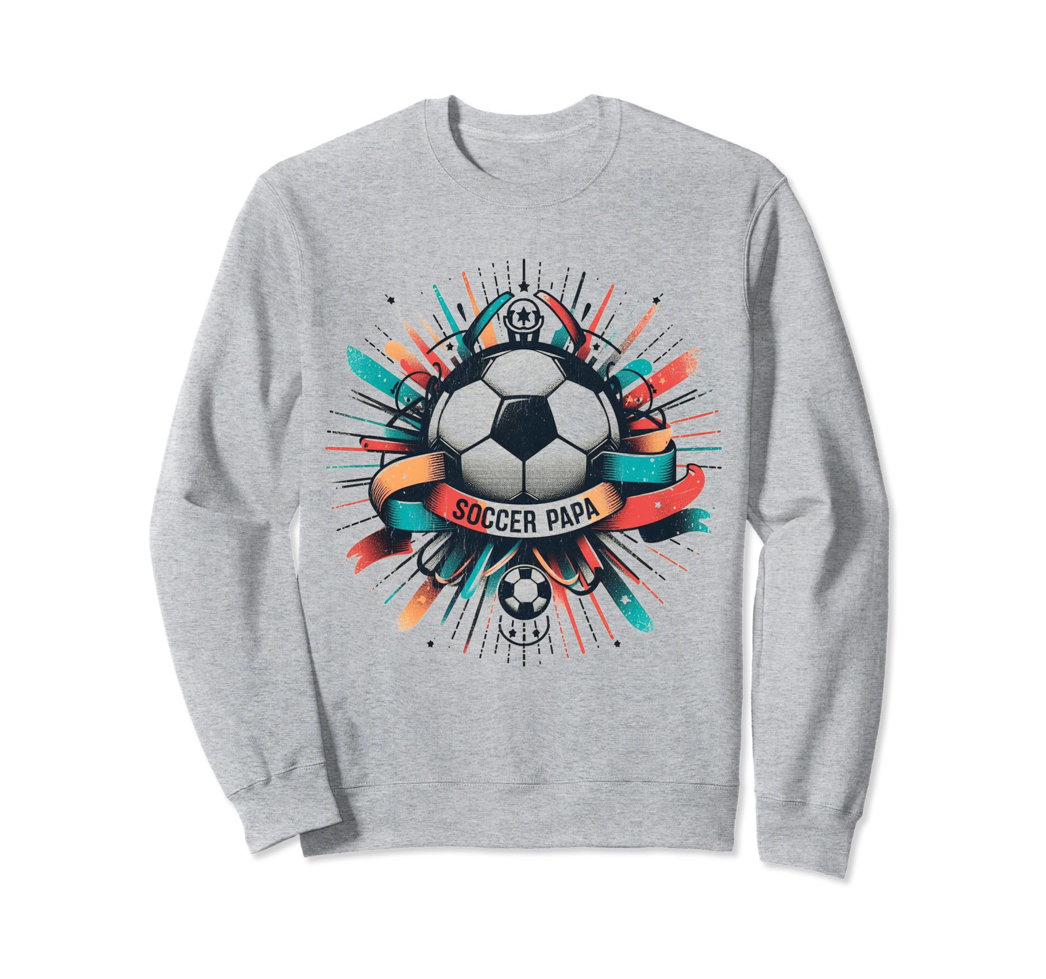 Soccer Papa Family Matching Dad Sweatshirt - Minimalist Print for Adults - T-Shirt, Sweatshirt, Hoodie